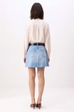 Kadın Mini Denim Etek A-Line Kesim Yüksek Bel Fermuarlı Cepli Rahat Konforlu Günlük Kısa Boy Modern
