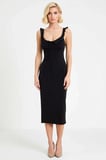 Kadın Maxi Bodycon V Yaka Kolsuz Volanlı Askılı Astarlı Esnek Örme Elbise Günlük Rahat Modern Şık
