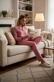 Kadın Gömlek Yaka Standart Kol Regular Kalıp Polar Pijama Takımı Fonksiyonel Dayanıklı Şık