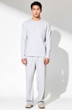 Erkek Bisiklet Yaka Standart Kol Uzun Kollu Regular Fit Örme Pijama Takımı Fonksiyonel Şık