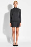 Kadın Oversize Reglan Kollu Dik Yaka Pileli Etek Kazak Takımı Rahat Kesim Günlük Modern Şık Konforlu