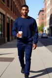 Erkek Bisiklet Yaka Standart Kol Regular Kalıp Sweatshirt Fonksiyonel Dayanıklı Kaliteli Şık