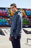 Erkek Kapüşonlu Düşük Kol Uzun Kollu Oversize Kalıp Sweatshirt Fonksiyonel Dayanıklı Rahat