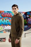 Erkek Kapüşonlu Standart Kol Ottoman Dokuma Regular Kalıp Sweatshirt Fonksiyonel Dayanıklı