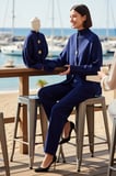 Kadın Oversize V Yaka Triko Hırka Pantolon Üç Parçalı Takım Düşük Kollu Rahat Kesim Günlük Modern