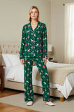 Kadın Gömlek Yaka Standart Kol Regular Kalıp Pijama Takımı Fonksiyonel Modern