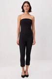 Kadın Büyük Beden Straplez Crop Bluz Kapri Pantolon Takımı %100 Pamuk Dokuma Fitted Kesim Günlük
