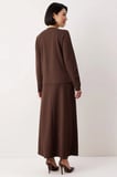 Kadın Büyük Beden Uzun Kollu Düğme Detaylı İnterlok Örme Takım 2XL Rahat Kesim Günlük Modern Şık