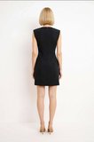 Kadın Kolsuz Mini Elbise Bisiklet Yaka Kemerli Bodycon Kesim Esnek Dokuma Rahat Günlük Modern Şık