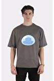 Füme  Pamuk Bisiklet Yaka Oversize T-shirt That Time I Got Reincarnated As A Slime