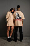 Ünisex SHAKUR Ön ve Arka Baskılı Oversize T-shirt TR-1435