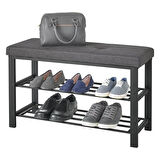 Kapitoneli Metal Bench Ayakkabılık
