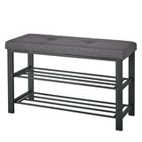 Kapitoneli Metal Bench Ayakkabılık