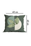 Modern Tasarım Çift Tarafı Baskılı 43x43 Dekoratif 4'lü Koltuk Yastık Kılıfı Kırlent Kılıfı Seti 
