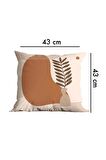 Modern Tasarım Çift Tarafı Baskılı 43x43 Dekoratif 4'lü Koltuk Yastık Kılıfı Kırlent Kılıfı Seti 
