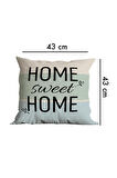 Modern Tasarım Çift Tarafı Baskılı 43x43 Dekoratif 4'lü Koltuk Yastık Kılıfı Kırlent Kılıfı Seti 