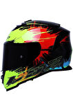 Storm 2 Drop Full Face  Motosiklet Kaskı Siyah Camlı