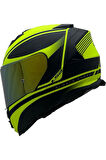 Storm 2 Dodger Neon Sarı Full Face  Motosiklet Kaskı Gold Camlı