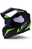 Storm 2 Nerve Neon Sarı Fullface Motosiklet Kaskı Gri Camlı