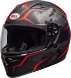 BELL PS MOTOSİKLET KASKI QUALIFIER STEALTH MATT BLACK - RED