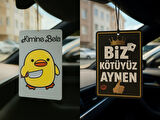 Kimine Bela Kimine Fena ve Biz Kötüyüz Aynen - İkili Oto Kokusu - Dekoratif Araç Kokusu ve Aksesuarı