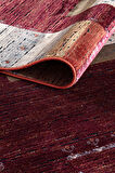 Artemis Halı Bella 06475A Bordo Terra Bohem Retro Tarz İpek Halı