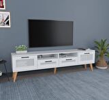 AVANOS AHŞAP AYAKLI 180 CM BEYAZ TV ÜNİTESİ