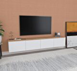 Yenice 180 Cm Atlantik Çam Beyaz Tv Ünitesi