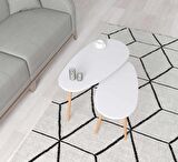 BUKET BEYAZ 2'Lİ ORTA SEHPA