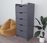 LODOS 5 ÇEKMECELİ ANTRASİT ŞİFONYER