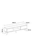 Wood Ahşap Ayaklı Atlantik Çam 160 Cm Tv Ünitesi
