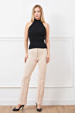 Fermuarlı Çimalı Pantolon