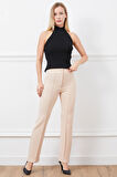 Fermuarlı Çimalı Pantolon