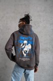 Yıldırım Baskılı Kapşonlu Sweatshirt - Gri