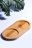 Bambu Doğal 2 Bölmeli Yağdanlık Altlığı 20x10 Cm