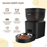 Haustier Akıllı WiFi Uygulamalı Otomatik Kedi Tuvaleti,Akıllı Mama Kabı,Kedi Su Sebili 3'lü Set