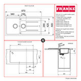 Franke BFG 651 Evye Nero Granit Evye, Old England Bronz Armatür Set