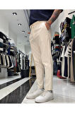 İtalyan Stil Boyfriend Kesim Kordonlu Erkek Kumaş Pantolon