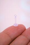 Bioflex Hipoalerjenik  Antialerjik Şeffaf Silikon Piercing 8 mm Arkası Düz