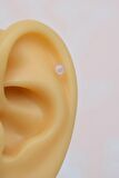 Bioflex Hipoalerjenik  Antialerjik Şeffaf Silikon Piercing 8 mm Arkası Düz