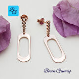 İçi Boş Oval Sallantılı Süzme Küpe