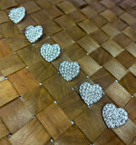 KALP TAŞLI DÜĞME 34 BOY (21,5MM) GÜMÜŞ - 5 ADET (K1262)