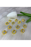 Gold Taşlı Düğme (18boy)11mm-10 adet