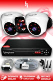 BAYICAM 3 Kameralı Panda 2 İç Kamera Set HDD'siz Full HD Gece Görüşlü Güvenlik Kamerası Sistemi