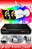 BAYICAM 2 Kameralı Kare 2 Dış Kamera Set HDD'siz Full HD Renkli Gece Görüşlü Güvenlik Kamerası Sistemi