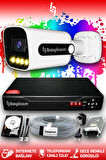 BAYICAM 1 Kameralı Zebra 1 Dış Kamera Set 100 GB HDD Full HD Renkli Gece Görüşlü Güvenlik Kamerası Sistemi