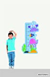 Bizerk Görsel  Sevimli Deniz Canlıları Temalı Çocuk Odası Boy Ölçer  Dekoratif Duvar Sticker 
