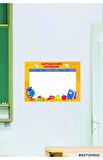 Bizerk Görsel Haftalık Ders Programı Planlayıcı Çocuk Odası Kreş Anaokulu Duvar Yapışkanı Sticker