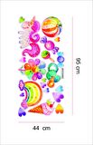 Bizerk Görsel Sevimli Unicorn Gökkuşağı Şeker Kalp Çocuk Odası Kreş Anaokulu Duvar Yapışkanı Sticker