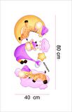 Bizerk Görsel Uykucu Zürafa Ay Bulut Salıncak Yıldız Çocuk/Bebek Odası Kreş Anaokulu Duvar Sticker